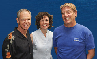 (from left): David Chevalier, CEO; his wife, Patricia Chevalier, President; and her brother, David Griffin, COO