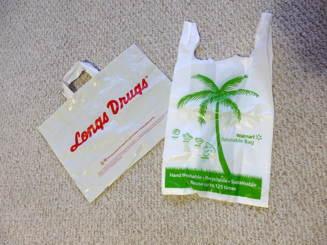 再利用可能なプラスチックバッグ