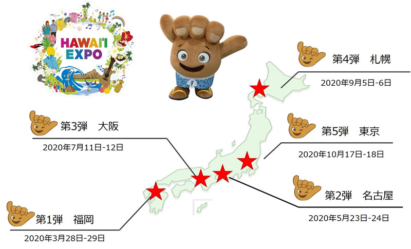 Hawaii Expo 2020が全国5都市で開催