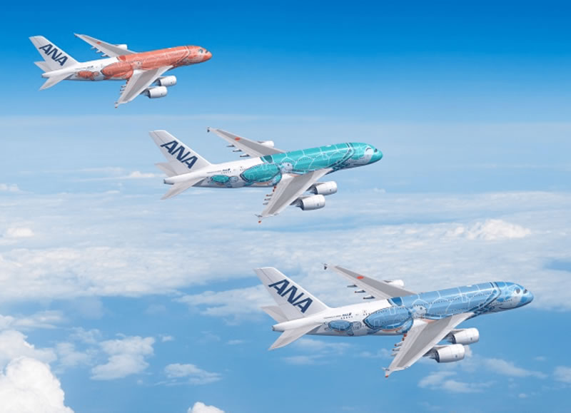 全日空が7月から成田ホノルル線をすべてA380「FLYING HONU」で運行