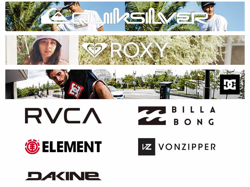QUIKSILVER、ROXY、DC SHOES、BILLABONG、RVCAがONLINE FAMILY SALEを開催